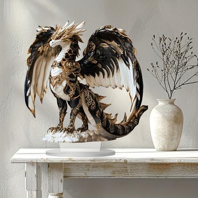 Figurka draka chrlícího oheň Kreativní fantasy dekorace Miniaturní akrylová ozdoba draka Vysoce kvalitní stolní dekorace Pro