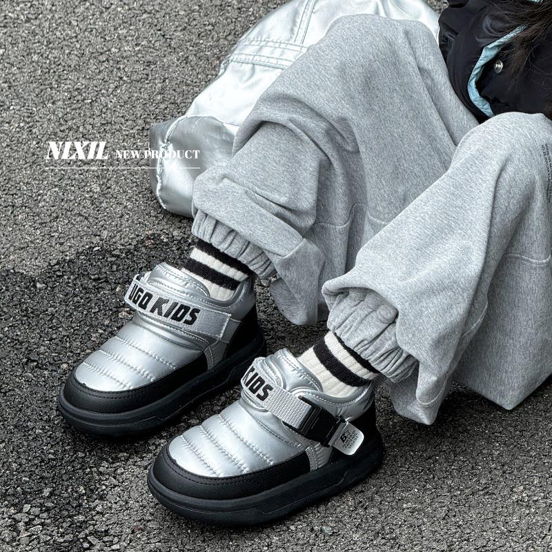 Winter new children's snow boots low state cotton boots outdoor sports large cotton shoes waterproof non-slip warm shoes