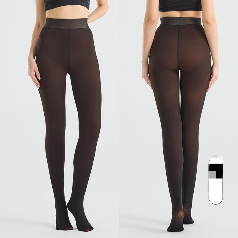 High Quality Leggings with Skin Penetrating and Plush Thickening, A Single Crotch for Women's Warmth, and Oversized Pantyhose for Outerwear