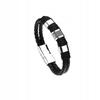 Men's Elegant Eco-Leather Magnet Bracelet Magnetic Black Casual