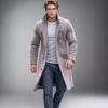 Men's Multi-color Wool Mid-length Windbreaker Coat