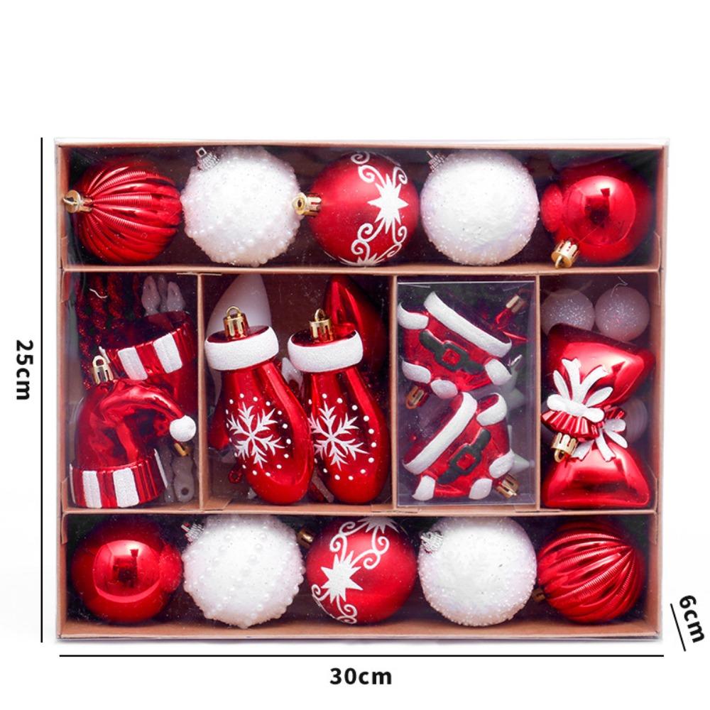 45PCS Gingerbread People Christmas Gingerbread Man European Style Plastics Christmas Tree Ornament DIY Painted Ball Multicolor