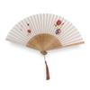 Ametomari Fan Ladies Silk Fabric Yumeni Takehisa Uchiwa Bamboo Moso Art Sense Summer Kimono Cute Stylish Heatstroke Prevention Yukata Japanese Mothers