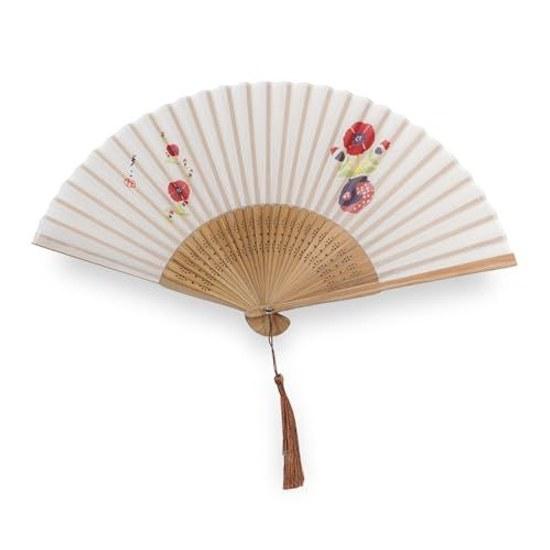 Ametomari Fan Ladies Silk Fabric Yumeni Takehisa Uchiwa Bamboo Moso Art Sense Summer Kimono Cute Stylish Heatstroke Prevention Yukata Japanese Mothers