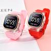 Electronic Watch Luminous Life Waterproof Square Dial Student Sports LED Digital Wrist Watch for Daily Wear