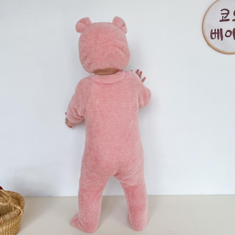 Influencer Baby Autumn Onesie Cute Bear Mink Velvet Romper