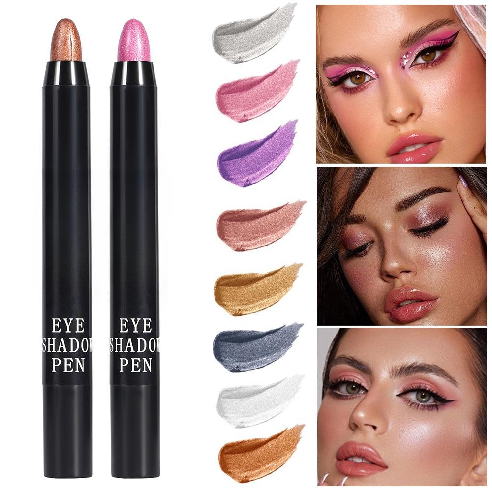 Lidschattenstift Hochglänzend Perlmutt Aufhellend Explosiver Fauler Seidenraupen-Stift Funkelnder Lidschatten-Stift Make-up
