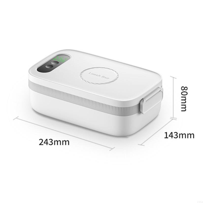 Cordless Electric Lunch Box 1000ml Capacity 4 Temperature Setting Rechargeable Food Warmers With Removable 304 Nonrust Steel Inn