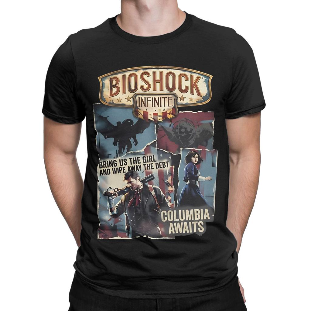 Bbioshock Infinite Stadt im Himmel Neuheit 100% Baumwolle T-Shirt Bbioshock Oberteile T-Shirts Für Unisex