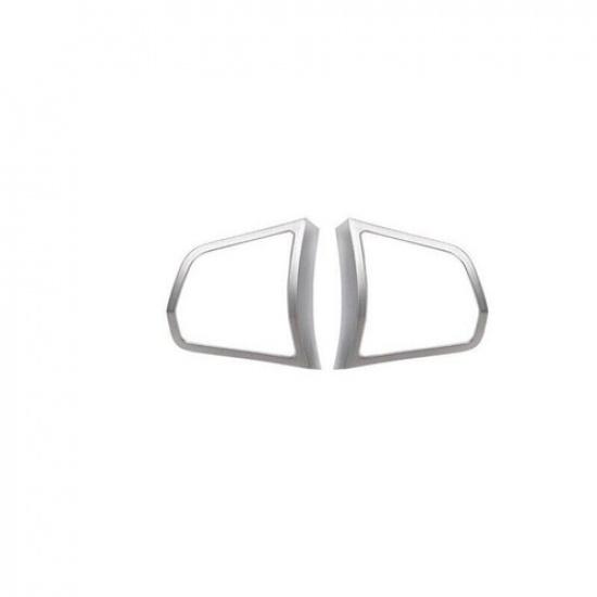 Matte Silver Fit For BMW 5 Series Cover Trim Steering Wheel Button Frame 11-2017