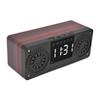 Speaker Red Double Speaker Digital Display Clock 360 degrees  Three Dimensional Surround Wooden Speaker Subwoofer