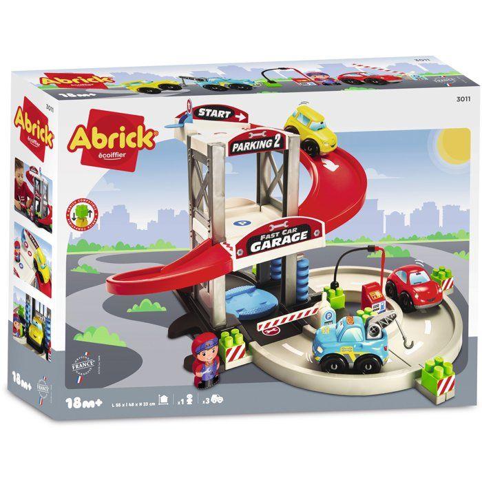 Garage - ECOIFFIER - Garage Abrick - Deux voitures - Dépanneuse - Jouet pour enfant