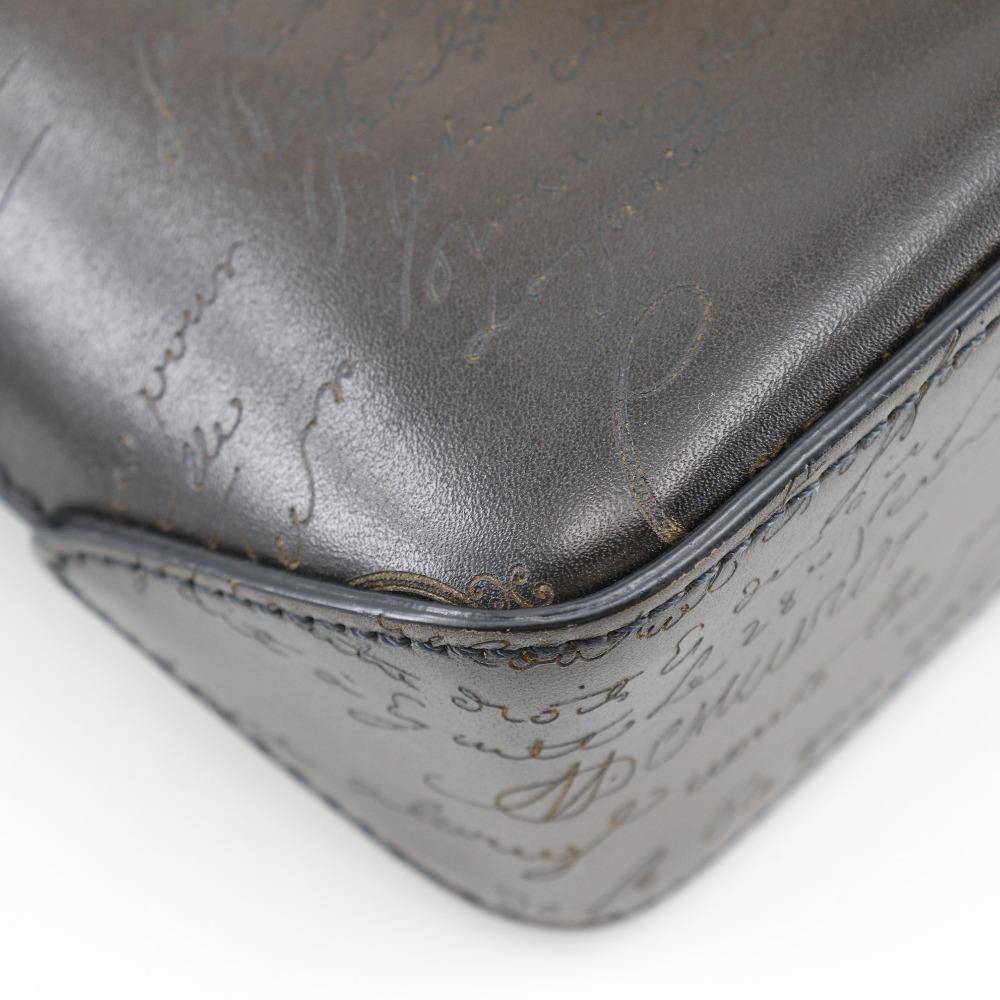 Berluti Tujour Gulliver Handbag Scrit Calligraphy 2WAYShoulder Brown leather mens Used