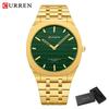 CURREN Business Brand Thin Men's Quartz Wristwatches Simple Casual Stainless Steel Watch