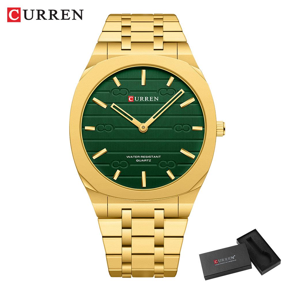 CURREN Business Brand Thin Men's Quartz Wristwatches Simple Casual Stainless Steel Watch