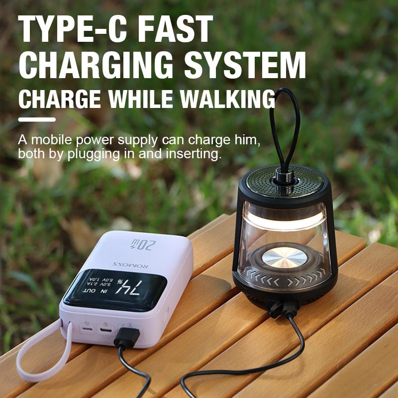 Outdoor Camping Light Ultra-long Endurance Hanging Tent Light Atmosphere Lighting Camping Light Charging Bluetooth Audio Light C