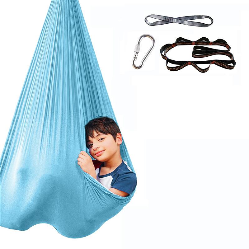 High Elasticity Children's Hammock Children's Sensory Therapy Swing, Indoor and Outdoor Swing Hanging Chair Aerial Yoga Hammock