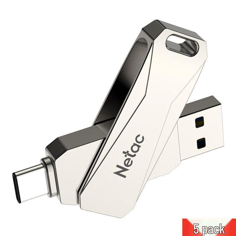 

Netac G473 128GB USB 3.0 Type-C Dual Interface Metal Rotating Flash Drive
