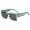 2026 Trendy Square Rhinestone Sunglasses: Women's Full Frame, European & American Street Style, Sun Protection