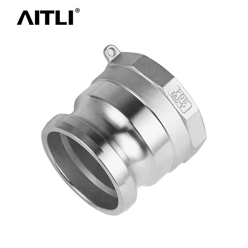 304 Stainless Steel Quick Connect Type A Fittings with Internal Thread and Plate Handle for Water Pipes