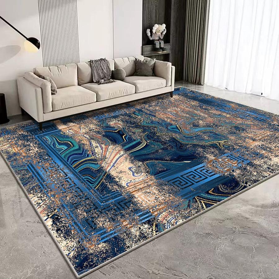 Europe Modern Style Marble Pattern Carpet Living Room Sofa Bedroom Study Entrance Door Rug Non-slip Light Luxury Home Decor Mat