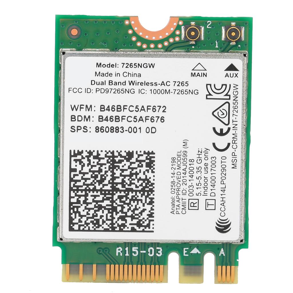 Wireless Network Card 7265NGW 7265AC Dual Band M.2 Interface Bluetooth 4.0 Computer Supplies