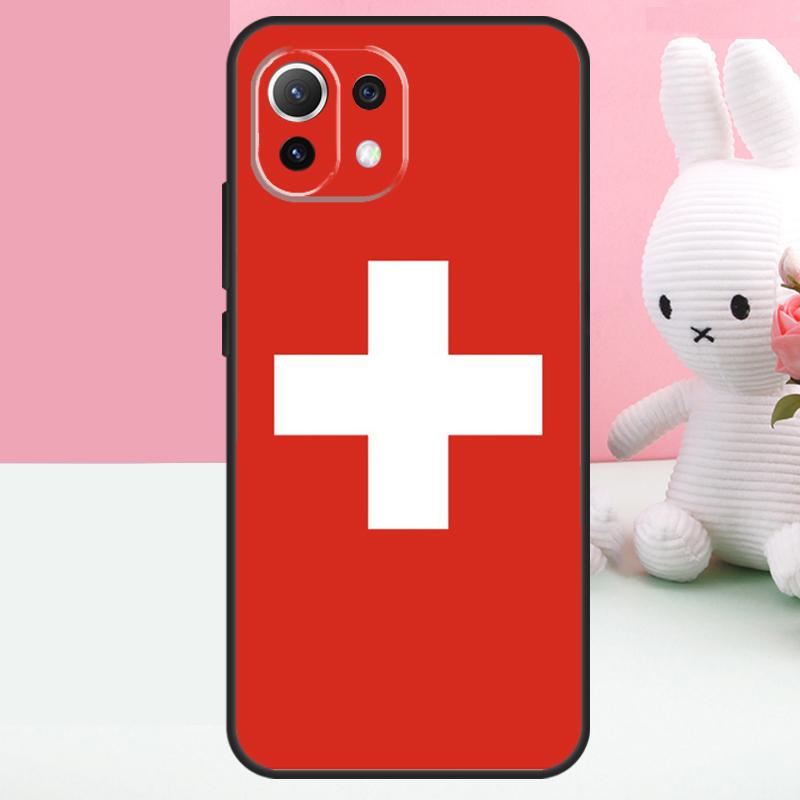 Switzerland Swiss Flag Case For Xiaomi 14 15 Ultra 15T 13T 14T 17 Pro Max POCO F8 Ultra X7 X5 X6 Pro F5 F6 F7 Funda
