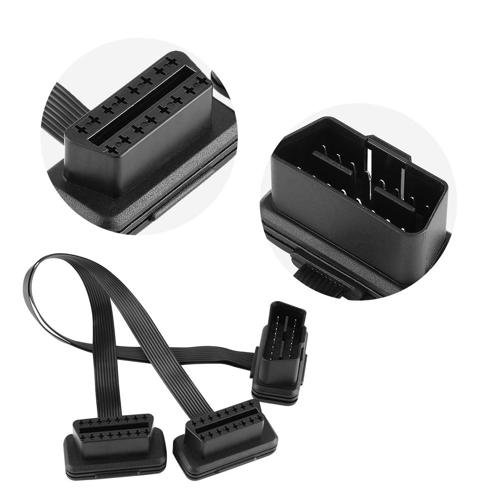 Автомобильный OBD2 16pin 2 в 1 конвертированный диагностический удлинительный кабель-адаптер разъема