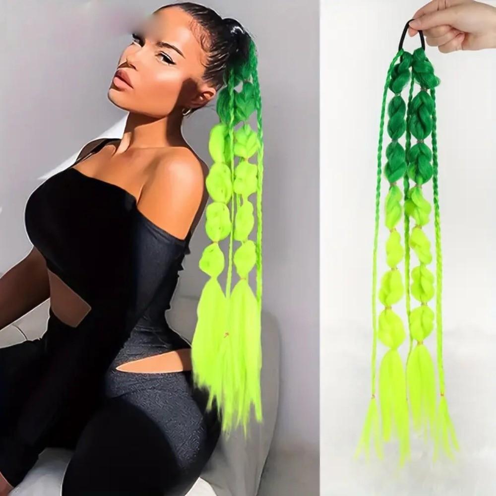 Colorful Twist Braid Bulk Lantern Braid Braided Ponytails Natural Bubble Jumbo Braid  for Women