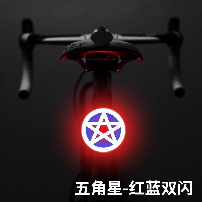 Heart ShapeLED Bike Light USB Rechargeable Bicycle Rear Light Waterproof MTB Tail light 5 Mode Cycling Night Safety Warning Lamp