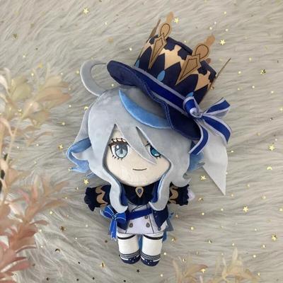 Παιχνίδι Anime Genshin Impact Focalors Λούτρινο παιχνίδι κούκλας Furina Χαριτωμένο μαλακό γεμιστό μαξιλάρι για ενήλικες Παιδιά Χριστουγεννιάτικα δώρα 20 εκ.