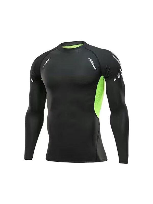 Men's Long Sleeve Quick-Dry Compression Top for Running and Fitness, Warm Base Layer for Spring and Autumn Climbing