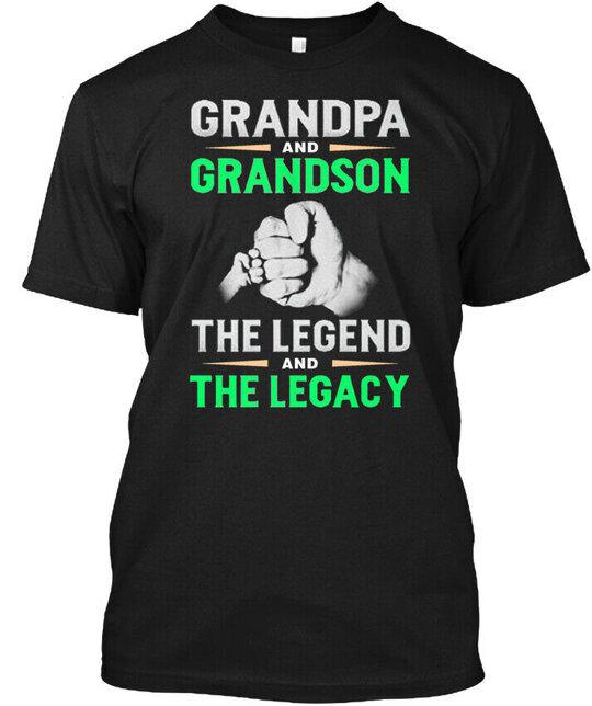 Grandpa And Grandson Legend Grandson Legacy T-Shirt Made in USA Size S to 5XL XL