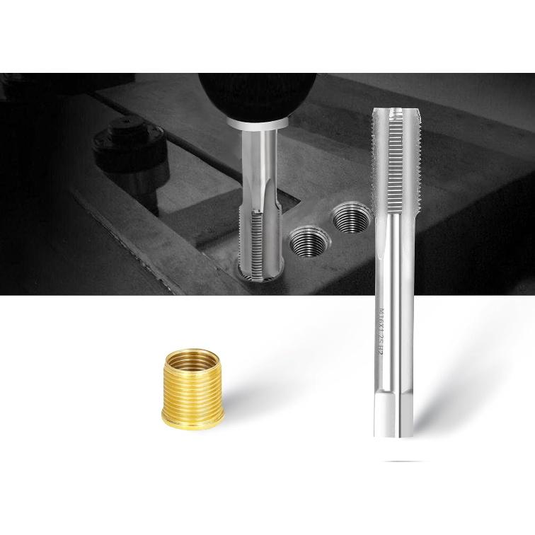 Spark Plug Thread Repair Kit, 14Mm Cylinder Head Rethreaded Kit Repair Tools Gasoline Engine M14X1.25 Erts And M16X1.25 Tap Kit