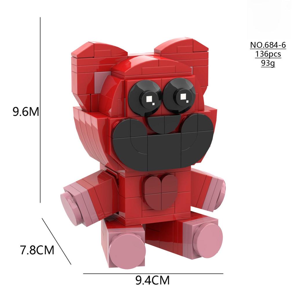 Poppy3 Smiling Critters: Sleepy Cat Building Blocks