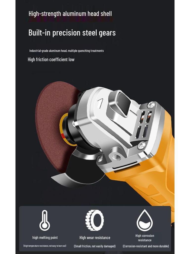 Multifunctional Angle Grinder & Polisher: Handheld Cutting, Grinding, and Polishing Tool for Household Use