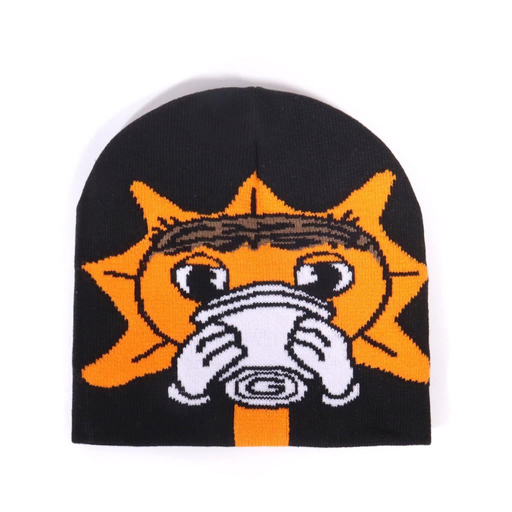 Drink Sunflowers Water Pattern Knitted Cap Winter Casual Breathable Fashion