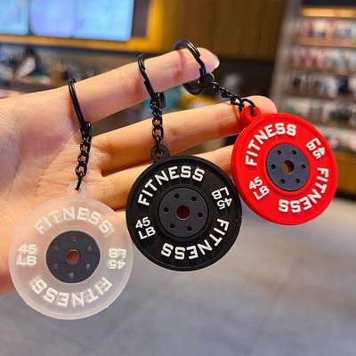 Hantel Schlüsselanhänger Silikon Hantel Schlüsselanhänger Fitnessstudio Geschenke Für Fitnessstudio-Liebhaber Fitness-Trainer Geschenk Rucksack Auto Schlüsselanhänger