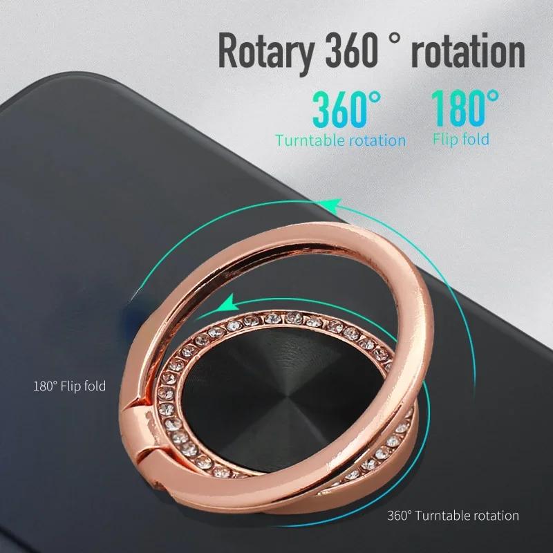Finger Ring Mobile Phone Holder Stand 360 Degree Foldable Magnet Metal Hand Band Bracket Portable Phone Accessories