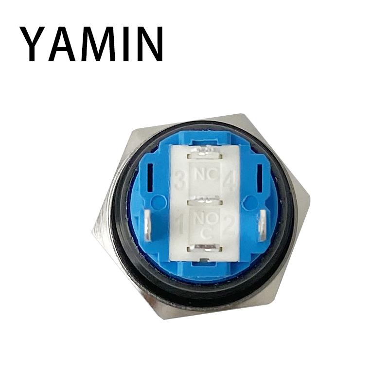 16/19/22mm Black Shell Metal Push Button Switch Customization 3-6V 12-24V 220V Reset/Latching Light Waterproof For Car RV Truck