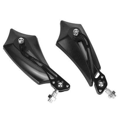 Ein Paar universelle Motorrad-Motorrad-modifizierte Zubehörteile Rückspiegel Rückspiegel(Schwarz)