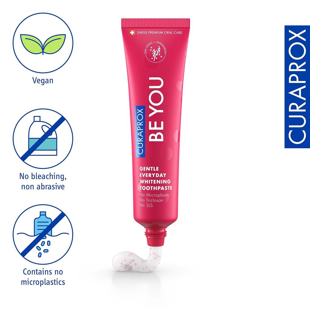 Curaprox Be You Gentle Whitening Toothpaste For Daily Freshness With Gin And Tonic Flavour 60 ml Pack Of 1 Care