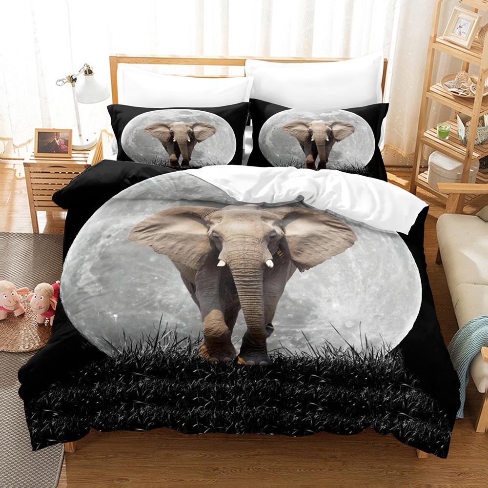 Quilt Cover 3D Three-Piece Kit Digital Printing Thickened Two-Piece Bedding