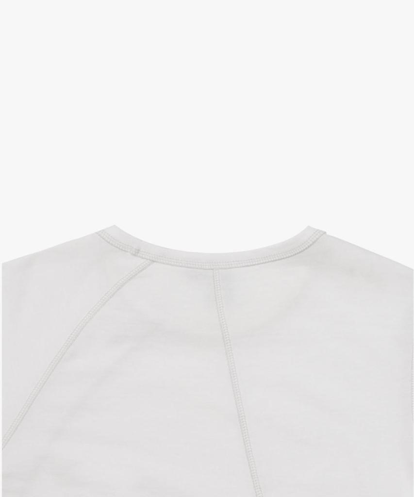 Liomeu Asymmetrical Cut Short Sleeve T-Shirt_White : Radiant092