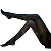 Women Sexy Tight English Print Seamless Pantyhose Stockings No-snagging Hose Sexy Lingerie-Patterned Tight Black White