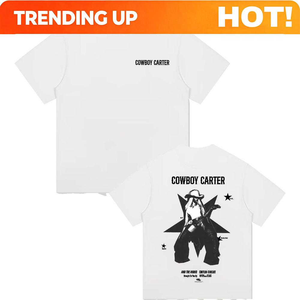 Beyonce Cowboy Carter Graphic Tshirt Unisex Casual Aesthetic Short Sleeve Tshirt Unisex Unisex Fashion Vintage Black T Shirts Tops