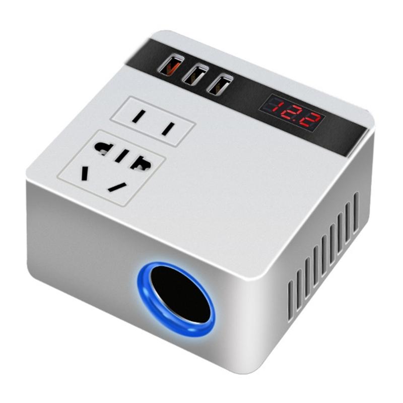 

150W Car Inverter 12V 24V To 220V Efficient Vehicle Electricity Changer Adapter With Overload Protection