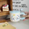 Ceramic Mug with Lid and Spoon
