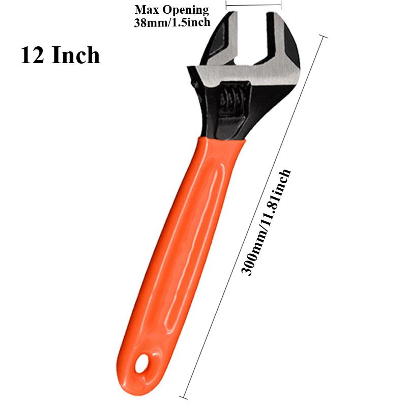 Adjustable Wrench Large Opening Long Short Handle Mini Monkey Spanner Rubber Wrapped Key Plumbing Pipeline Bathroom Tools