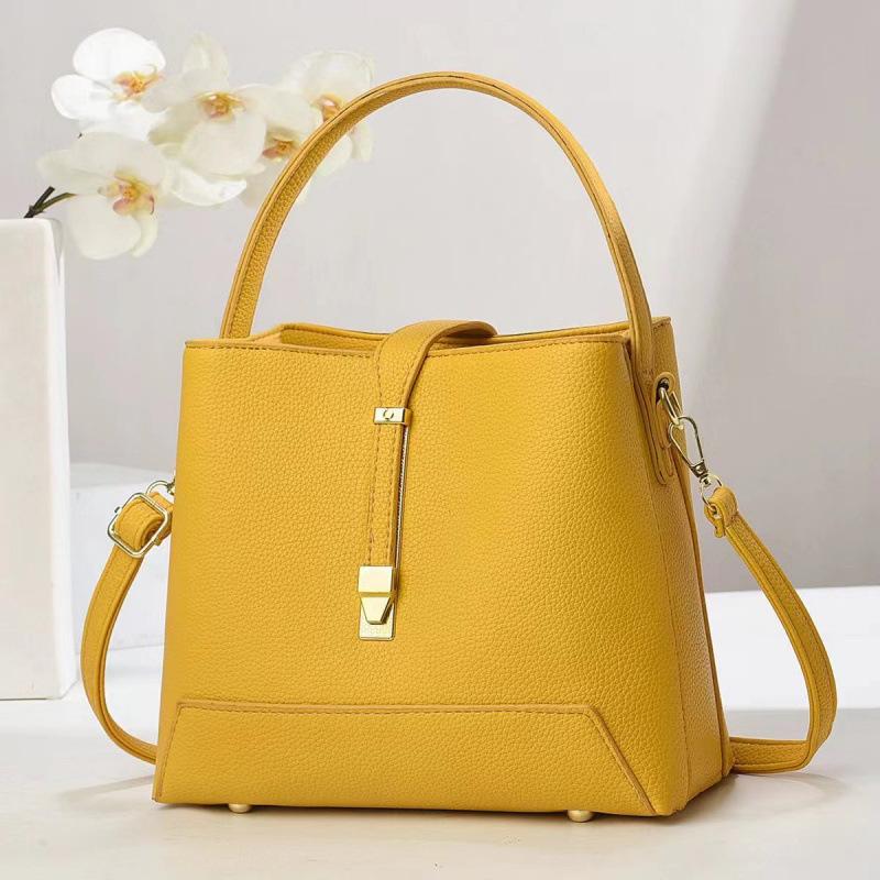 Bag Women's New Handbag Korean Version Texture Shoulder Oblique Span Bag Women's Bucket Bag Bags